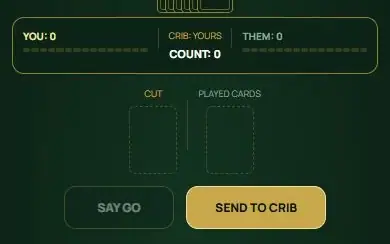Cribbage — Elige dos cartas para enviar al crib.
