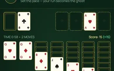 Solitario clásico — Klondike: roba una carta del mazo.