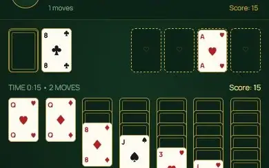 Duelo de solitario — Duelo Klondike: tu tablero y el progreso del rival.